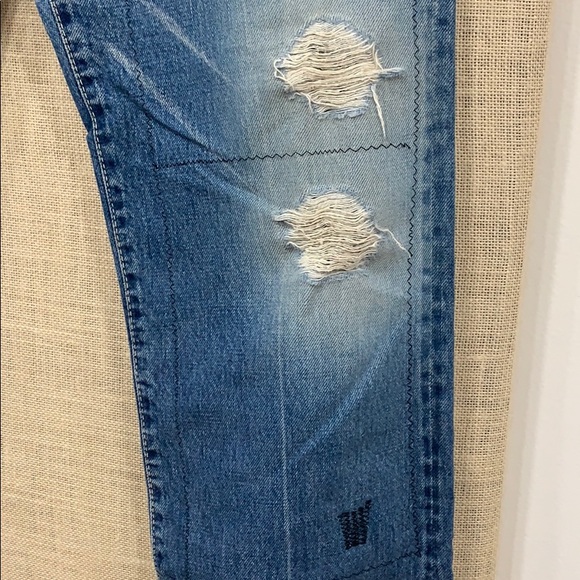 BLUE BLUE Japan rare patch-distressed jeans - Picture 3 of 16